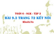Bài 9.3 trang 72 Toán 6 Tập 2 Kết nối tri thức